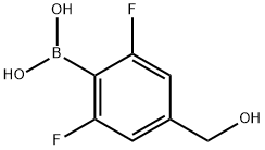 4-Hydroxymethyl-2,6-difluorophenylboronic acid Structure