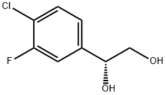 1,2-Ethanediol, 1-(4-chloro-3-fluorophenyl)-, (1R)- 구조식 이미지