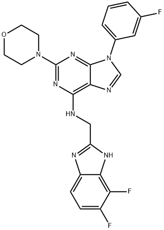 1454585-06-8 N-((4,5-difluoro-1H-benzo[d]imidazol-2-yl)methyl)-9-(3-fluorophenyl)-2-morpholino-9H-purin-6-amine