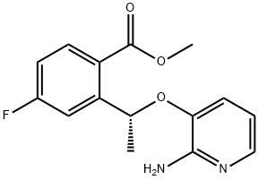 methyl(R)-2-(1-((2-aminopyridin-3-yl)oxy)ethyl)-4-fluorobenzoate Structure