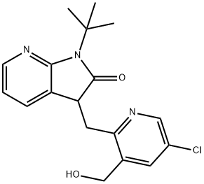 1-(tert-butyl)-3-((5-chloro-3-(hydroxymethyl)pyridin-2-yl)methyl)-1,3-dihydro-2H-pyrrolo[2,3-b]pyridin-2-one Structure