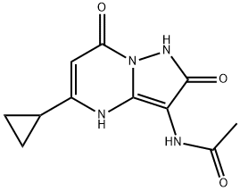 N-(5-Cyclopropyl-2,7-dioxo-1,2,4,7-tetrahydropyrazolo[1,5-a]pyrimidin-3-yl)acetamide Structure