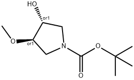 trans-3-methoxy-4-hydroxy-1-Boc-Pyrrolidine Structure