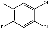 2-Chloro-4-fluoro-5-iodophenol 구조식 이미지