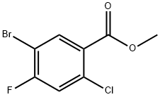 5-Bromo-2-chloro-4-fluoro-benzoic acid methyl ester 구조식 이미지