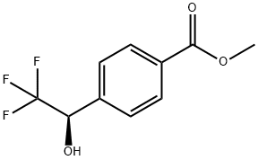 Benzoic acid, 4-[(1R)-2,2,2-trifluoro-1-hydroxyethyl]-, methyl ester 구조식 이미지