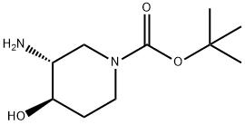 tert-butyl (3R,4R)-3-amino-4-hydroxypiperidine-1-carboxylate Structure