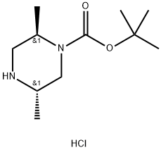 tert-butyl (2R,5S)-2,5-dimethylpiperazine-1-carboxylate hydrochloride Structure