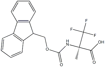 (R)-2-((((9H-fluoren-9-yl)methoxy)carbonyl)amino)-3,3,3-trifluoro-2-methylpropanoic acid Structure