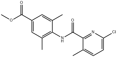 methyl 4-[(6-chloro-3-methyl-pyridine-2-carbonyl)amino]-3,5-dimethylbenzoate Structure