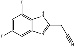 2-(Cyanomethyl)-5,7-difluorobenzimidazole 구조식 이미지