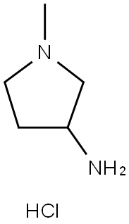 1-Methylpyrrolidin-3-amine hydrochloride 구조식 이미지