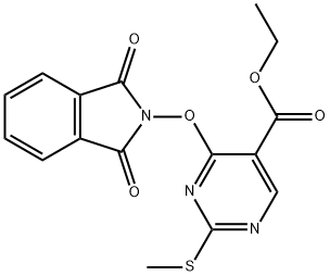 Ethyl 4-((1,3-dioxoisoindolin-2-yl)oxy)-2-(methylthio)pyrimidine-5-carboxylate Structure