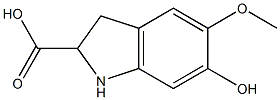 6-hydroxy-5-methoxyindoline-2-carboxylic acid Structure