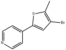 4-(4-bromo-5-methylthiophen-2-yl)pyridine Structure