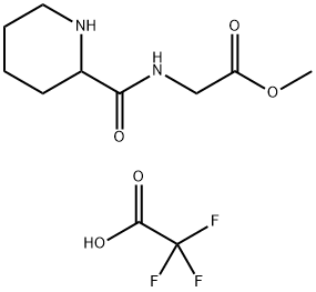 Methyl 2-(Piperidine-2-carboxamido)acetate Trifluoroacetate 구조식 이미지