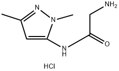 2-amino-N-(1,3-dimethyl-1H-pyrazol-5-yl)acetamide hydrochloride Structure