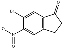 6-bromo-2,3-dihydro-5-nitro-1H-Inden-1-one Structure