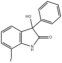 2H-Indol-2-one, 7-fluoro-1,3-dihydro-3-hydroxy-3-phenyl- 구조식 이미지