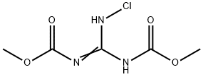 Carbamic acid, N-[(chloroamino)[(methoxycarbonyl)amino]methylene]-, methyl ester 구조식 이미지