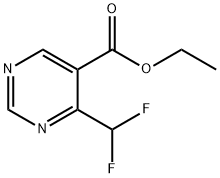 4-Difluoromethyl-pyrimidine-5-carboxylic acid ethyl ester Structure