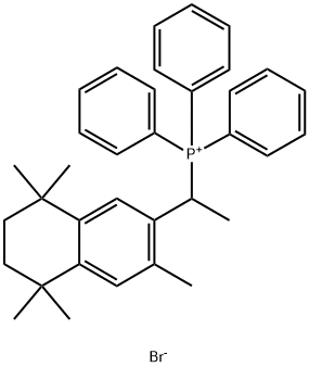 (1-(3,5,5,8,8-pentamethyl-5,6,7,8-tetrahydronaphthalen-2-yl)ethyl)triphenylphosphonium bromide(WXG00089) Structure
