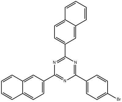 2-(4-bromophenyl)-4,6-di(naphthalen-2-yl)-1,3,5-triazine Structure