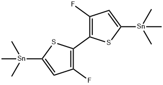 (3,3'-Difluoro-[2,2'-bithiophene]-5,5'-diyl)bis(trimethylstannane) 구조식 이미지