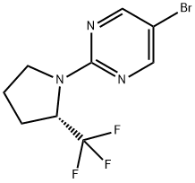 (S)-5-bromo-2-(2-(trifluoromethyl)pyrrolidin-1-yl)pyrimidine 구조식 이미지