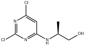 (S)-2-((2,6-dichloropyrimidin-4-yl)amino)propan-1-ol 구조식 이미지