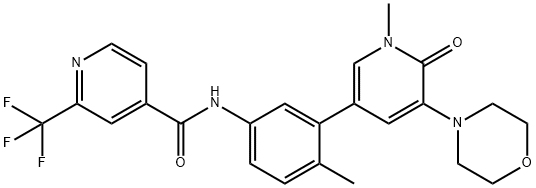 N-(4-methyl-3-(1-methyl-5-morpholino-6-oxo-1,6-dihydropyridin-3-yl)phenyl)-2-(trifluoromethyl)isonicotinamide Structure