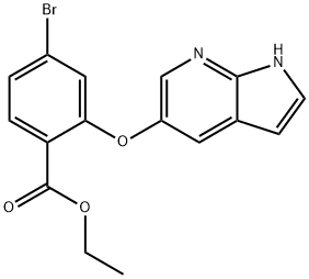 Ethyl2-((1H-pyrrolo[2,3-b]pyridin-5-yl)oxy)-4-fluorobenzoate 구조식 이미지