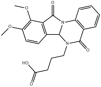 4-(9,10-dimethoxy-5,11-dioxoisoindolo[2,1-a]quinazolin-6(5H,6aH,11H)-yl)butanoic acid Structure