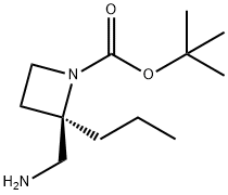 (R)-tert-Butyl 2-(aminomethyl)-2-propylazetidine-1-carboxylate Structure