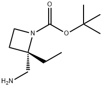 tert-butyl (2S)-2-(aminomethyl)-2-ethylazetidine-1-carboxylate Structure