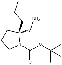 tert-butyl (2R)-2-(aminomethyl)-2-propylpyrrolidine-1-carboxylate Structure