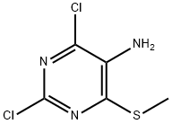 2,4-dichloro-6-(methylsulfanyl)pyrimidin-5-amine Structure