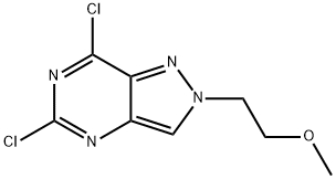 5,7-dichloro-2-(2-methoxyethyl)-2H-pyrazolo[4,3-d]pyrimidine Structure