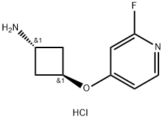 trans-3-((2-Fluoropyridin-4-yl)oxy)cyclobutanamine dihydrochloride Structure