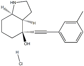 1H-Indol-4-ol, octahydro-4-[2-(3-methylphenyl)ethynyl]-, (3aR,4S,7aR)- hydrochloride Structure