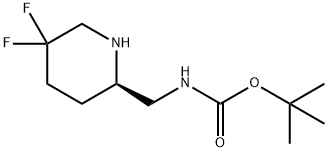 (R)-tert-Butyl ((5,5-difluoropiperidin-2-yl)methyl)carbamate Structure