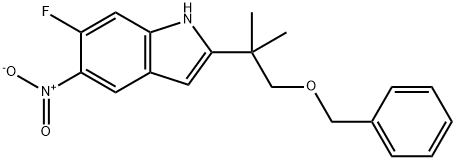 2-[1-(benzyloxy)-2-methylpropan-2-yl]-6-fluoro-5-nitro-1H-indole Structure