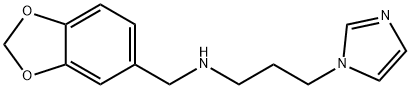 (2H-1,3-benzodioxol-5-ylmethyl)[3-(1H-imidazol-1-yl)propyl]amine 구조식 이미지