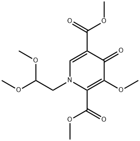 Dimethyl-1-(2,2-dimethoxyethyl)-3-methoxy-4-oxo-1,4-dihydropyridine-2,5-dicarboxylate 구조식 이미지