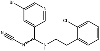 5-bromo-N-(2-chlorophenethyl)-N-cyanonicotinimidamide(WXG01475) Structure