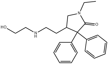 2-Pyrrolidinone, 1-ethyl-4-[2-[(2-hydroxyethyl)amino]ethyl]-3,3-diphenyl- 구조식 이미지