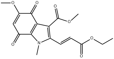 2-(2-ETHOXYCARBONYL-VINYL)-5-METHOXY-1-METHYL-4,7-DIOXO-4,7-DIHYDRO-1H-INDOLE-3-CARBOXYLIC ACID METHYL ESTER(WXG01181) Structure