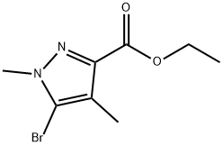 Ethyl 5-bromo-1,4-dimethyl-1H-pyrazole-3-carboxylate 구조식 이미지