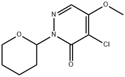 4-Chloro-5-methoxy-2-(2-tetrahydropyranyl)pyridazin-3(2H)-one 구조식 이미지
