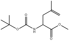 methyl 2-(tert-butoxycarbonylamino)-4-methylpent-4-enoate 구조식 이미지